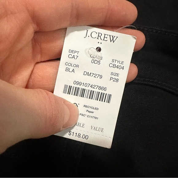 J crew Petite curvy essential straight black jean in all-day stretch - Picture 5 of 5